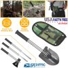 6-in-1 Multi Tool Survival Kit Shovel Knife Axe Saw Nail Puller w/ Pouch Outdoor Gear Camping