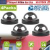 4Packs Fake Security Camera Dome Dummy Camera w/ Realistic Looking Flash LED Lights Simulated Surveillance Security for Home Shop Factory