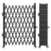 VEVOR Single Folding Security Gate, 7.25 ft H x 7.8 ft W Folding Door Gate, Steel Accordion Security Gate, Flexible Expanding Security Gate