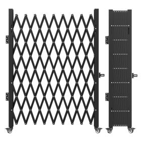VEVOR Single Folding Security Gate, 7.25 ft H x 7.8 ft W Folding Door Gate, Steel Accordion Security Gate, Flexible Expanding Security Gate