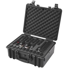 VEVOR Hard Pistol Cases with Pre-cut Lining, Waterproof & Dustproof Hard Gun Case for 5 Pistol, 18.9Ã—16.3Ã—8.5 in Lockable Pistol Case, Black