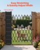 VEVOR Single Folding Security Gate, 7.25 ft H x 7.8 ft W Folding Door Gate, Steel Accordion Security Gate, Flexible Expanding Security Gate