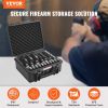 VEVOR Hard Pistol Cases with Pre-cut Lining, Waterproof & Dustproof Hard Gun Case for 6 Pistol, 19.3Ã—17.1Ã—8.3 in Lockable Pistol Case, Black