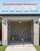VEVOR Single Folding Security Gate, 7.25 ft H x 7.8 ft W Folding Door Gate, Steel Accordion Security Gate, Flexible Expanding Security Gate
