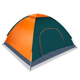 4 Persons Camping Waterproof Tent Pop Up Tent Instant Setup Tent w/2 Mosquito Net Doors Carrying Bag Folding 4 Seasons for Hiking Climbing Adventure F (Option: PopupTent(Orange))