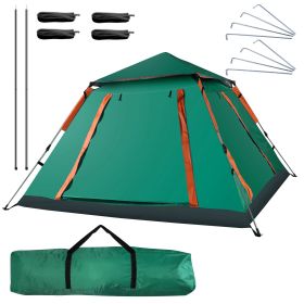 4-5 Person Camping Tent Outdoor Foldable Waterproof Tent with 2 Mosquito Nets Windows Carrying Bag for Hiking Climbing Adventure Fishing (Option: CampingTent(Green))