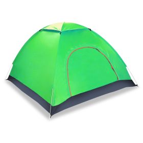 4 Persons Camping Waterproof Tent Pop Up Tent Instant Setup Tent w/2 Mosquito Net Doors Carrying Bag Folding 4 Seasons for Hiking Climbing Adventure F (Option: PopupTent(Green))