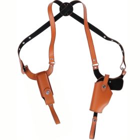 Shoulder Holster With Adjustable Straps Magazine Holder Vertical PU Leather Gun Holster For Concealed Carry Fit For M1911 Glock Sig Sauer (Option: ShoulderHolster(Brown))