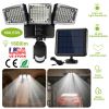Solar Lights Outdoor 188 LEDs 1600lm Solar Security Lights Motion Sensor Lights 270°Lighting Angle Waterproof Dusk to Dawn Solar Wall Lights 360°Rotat
